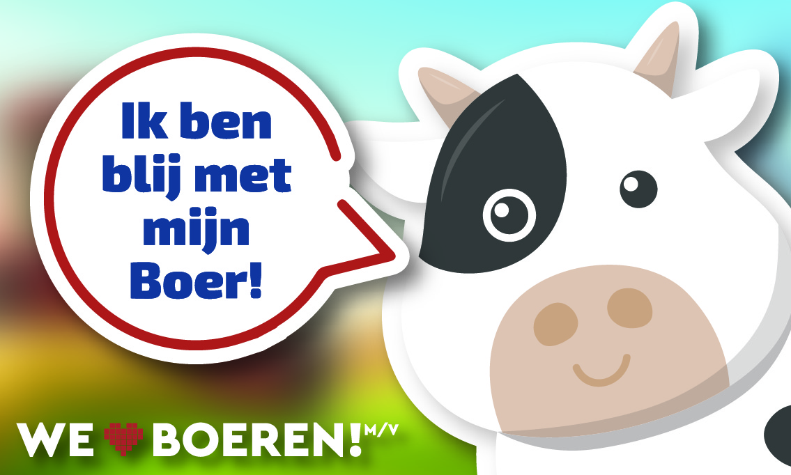 100(!) Blij met mijn Boer! Stickers 10x6cm