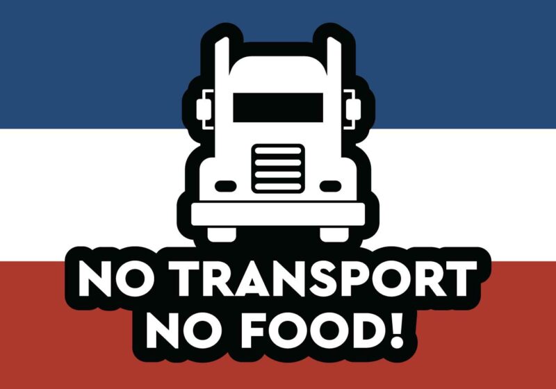 No Transport No Food! vlag