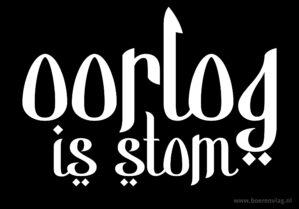100(!) Stickers - Oorlog is stom! 10x7cm