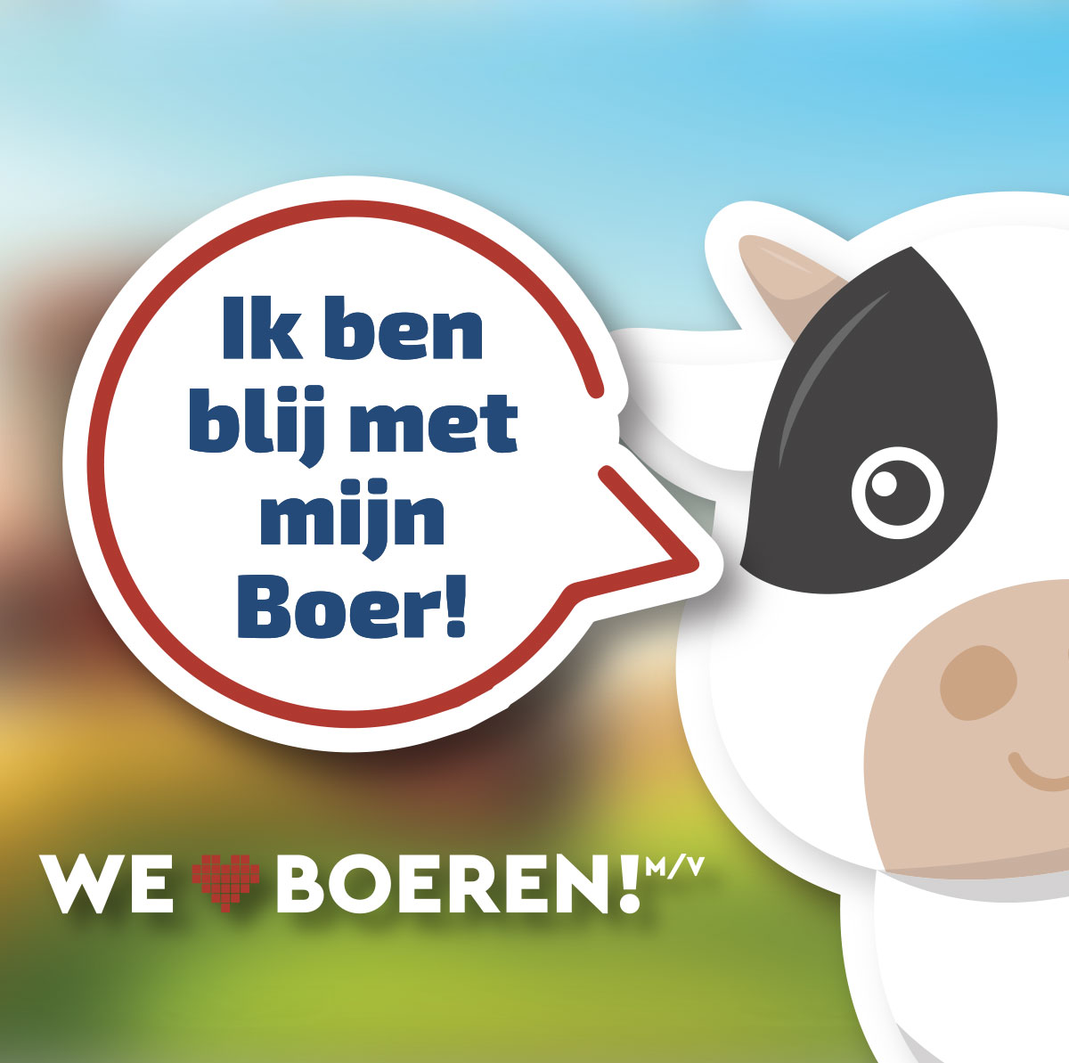 Ik-ben-blij-met-de-boer Stickers - Trots op de boer!