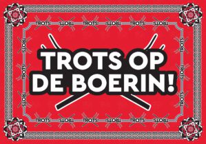 Trots op de Boerin! BoerenVlag - Boerenzakdoek - rood